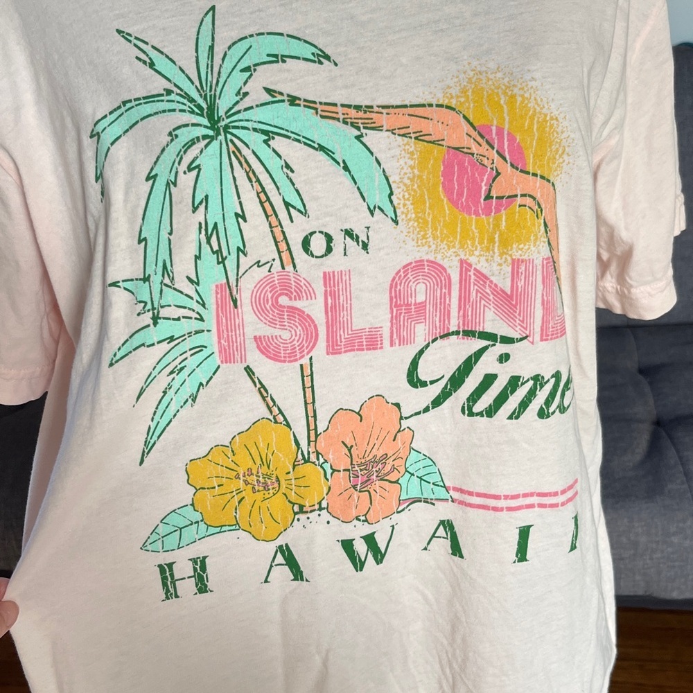 Midnight Rider x Anthropologie Island Time Graphic Tee Size Large - Picture 2 of 4